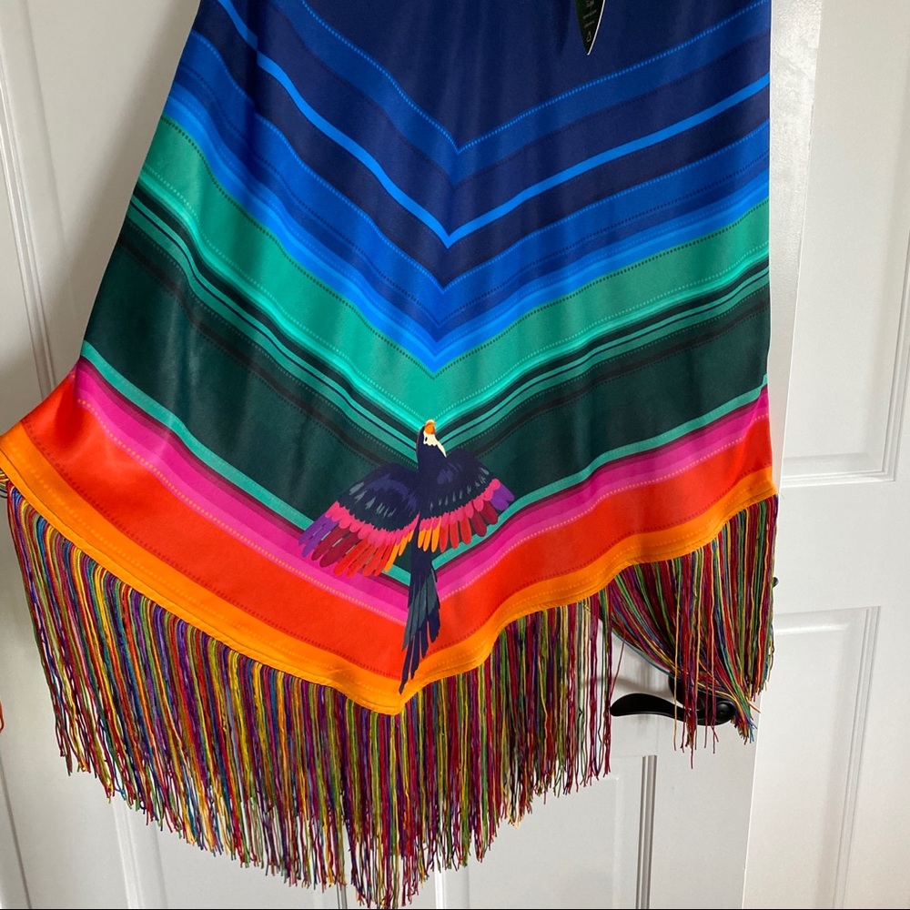 🎄 FARM Rio Rainbow Macaws Scarf Midi Skirt - Picture 13 of 15